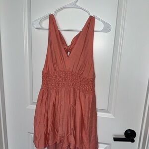 Mustard Seed Peach Romper